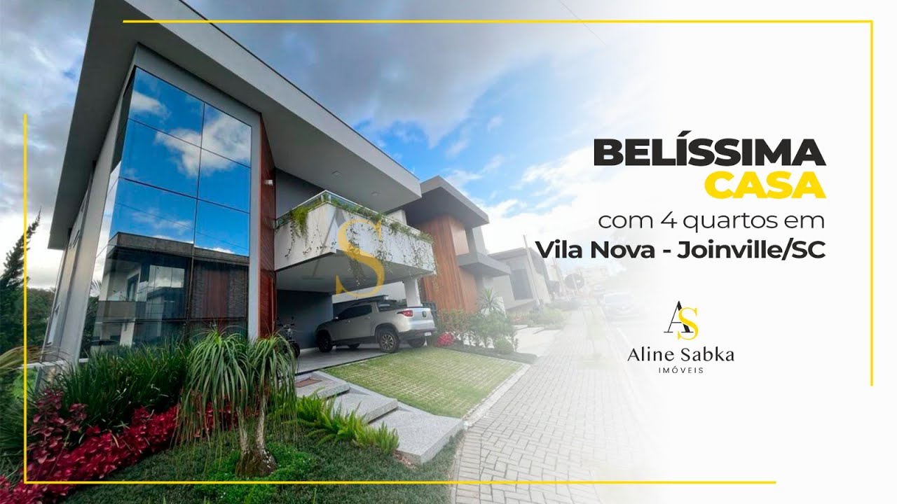 336m² | LINDA CASA EM CONDOMÍNIO FECHADO | Joinville/SC | Aline Sabka Imóveis