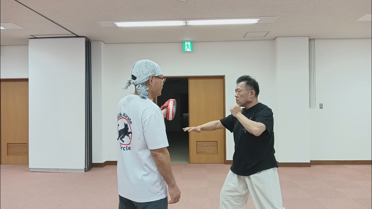 通常の突きと、後半は握り方を変えての突きを打ったわし…。