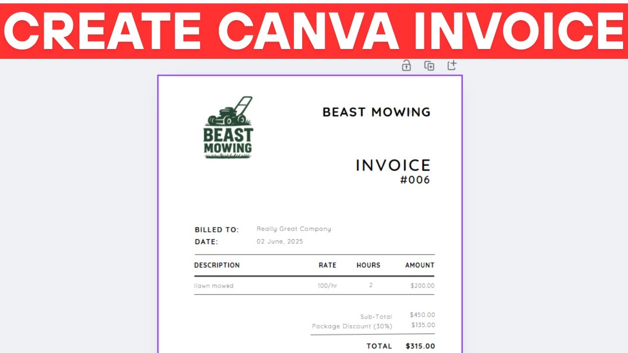 How to Create Invoice Template in Canva (2025)