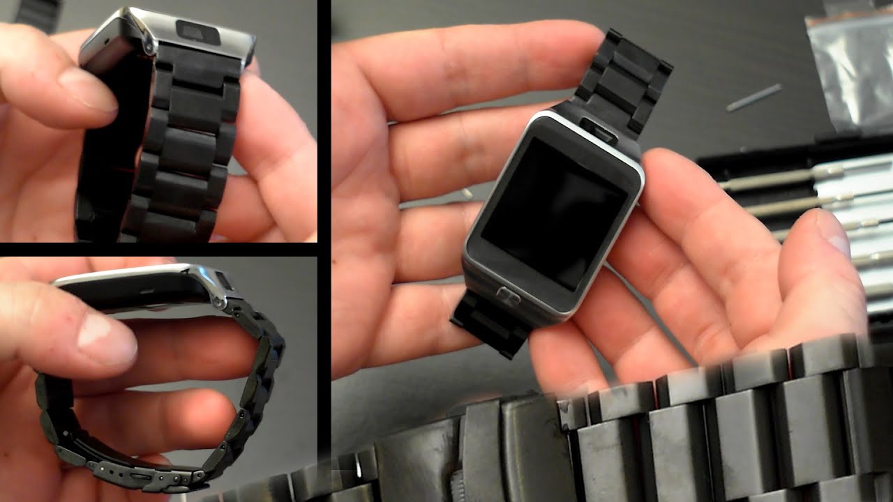 Samsung Gear 2 Black Stainless Steel Band Replacement Strap