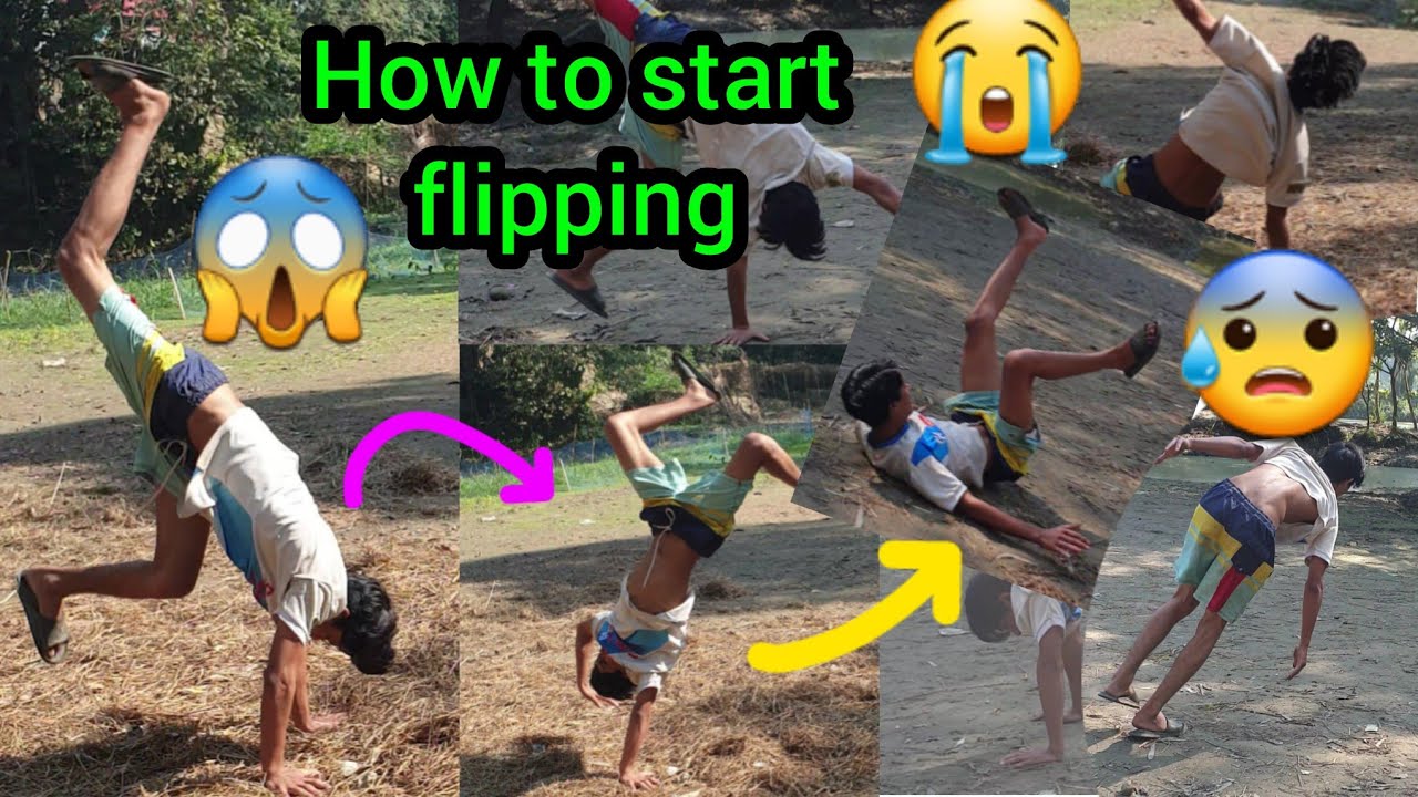 How to start flipping 🤸‍♀️[6 basic flip learn at home] 