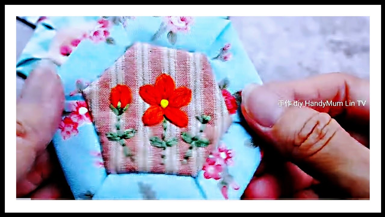 DIY Hexagon embroidery Idea