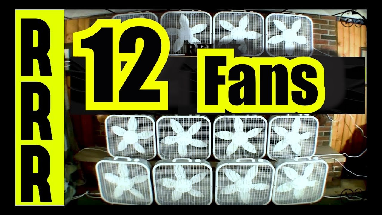 FAN NOISE of 12 FANS for 12 HOURS = BOX FANS WHITE NOISE FOR SLEEPING