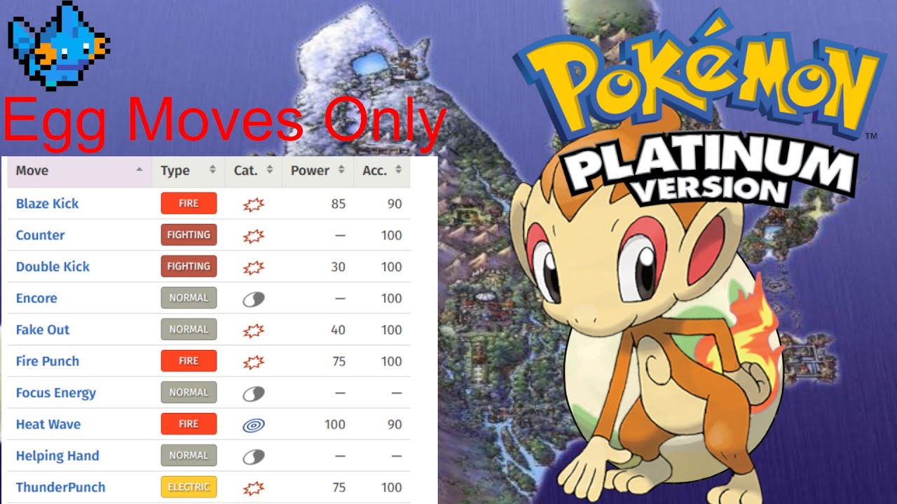 Can you beat Pokemon Platinum only using Egg Moves