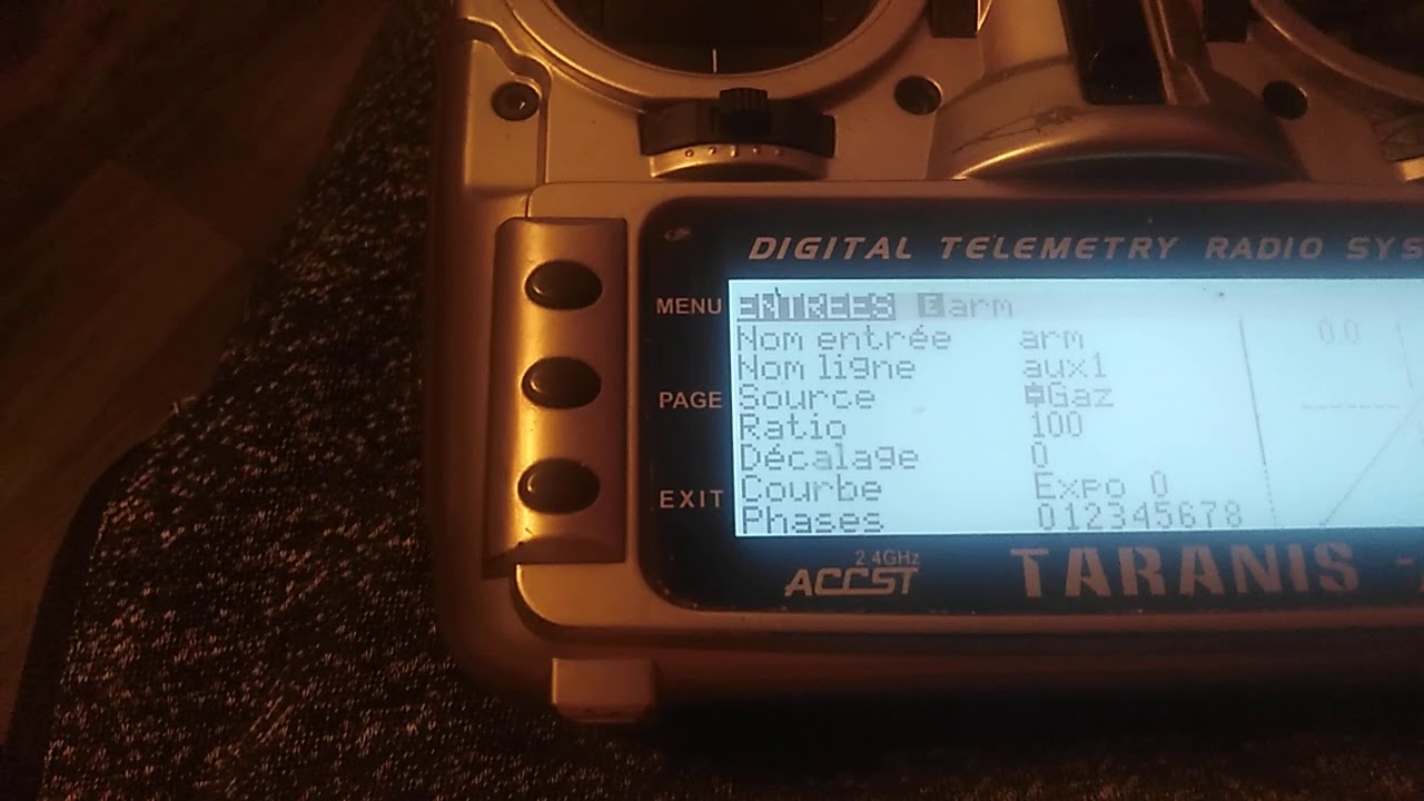 Comment activer un inter sur la Taranis x9d