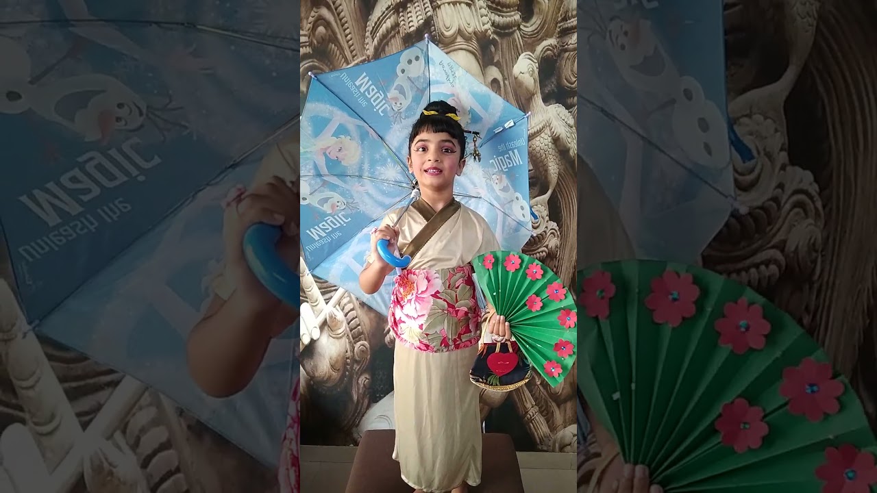 Japanese girl/world tourism day/fancy dress competition/Japanese costume for school compitition