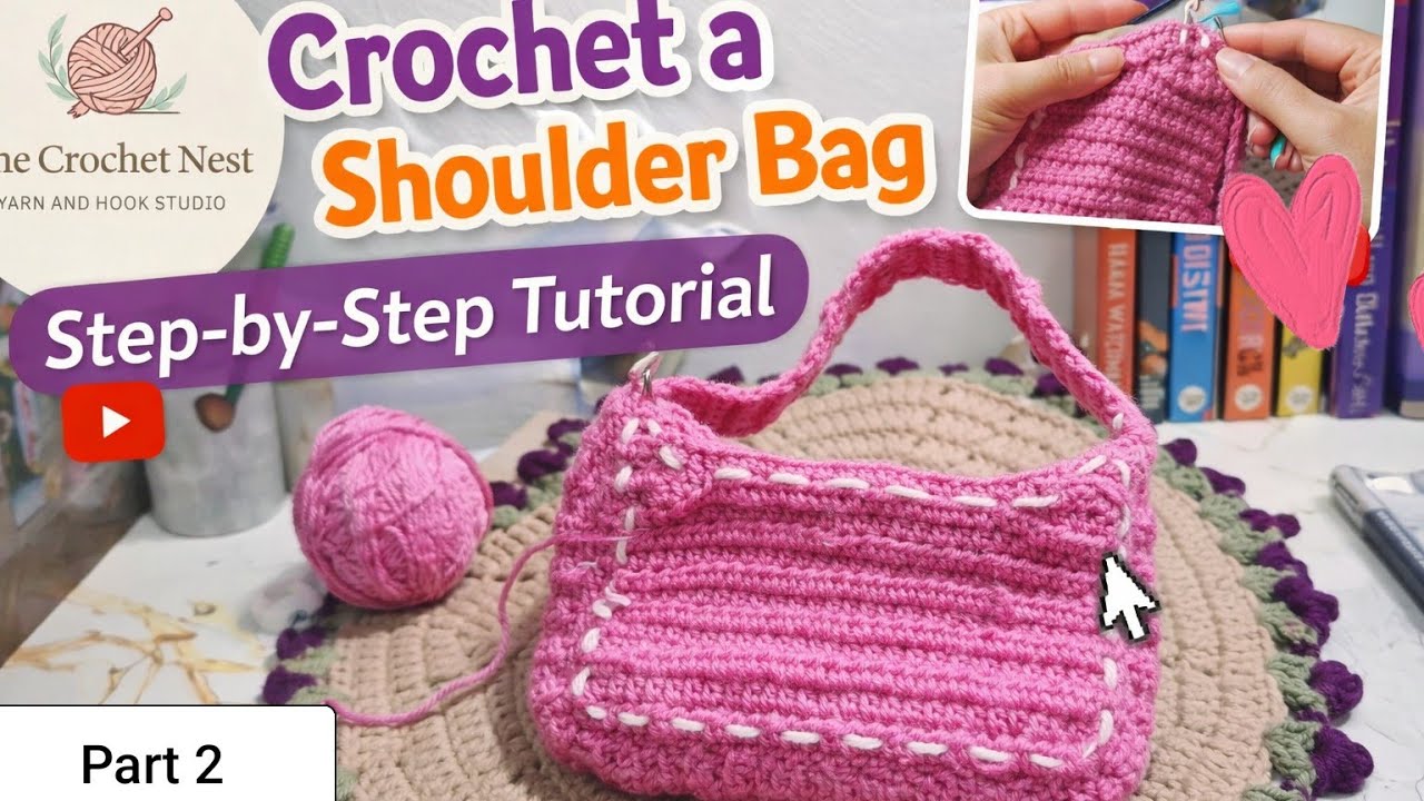 Crochet Hobo small Bag | Crochet Beginners Friendly Tutorial | Crochet with me