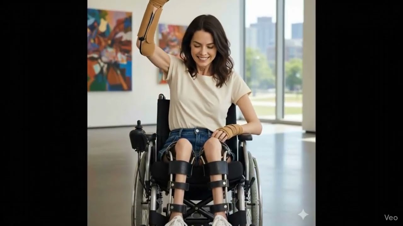 Quadriplegic fully braced - Computer controlled braces