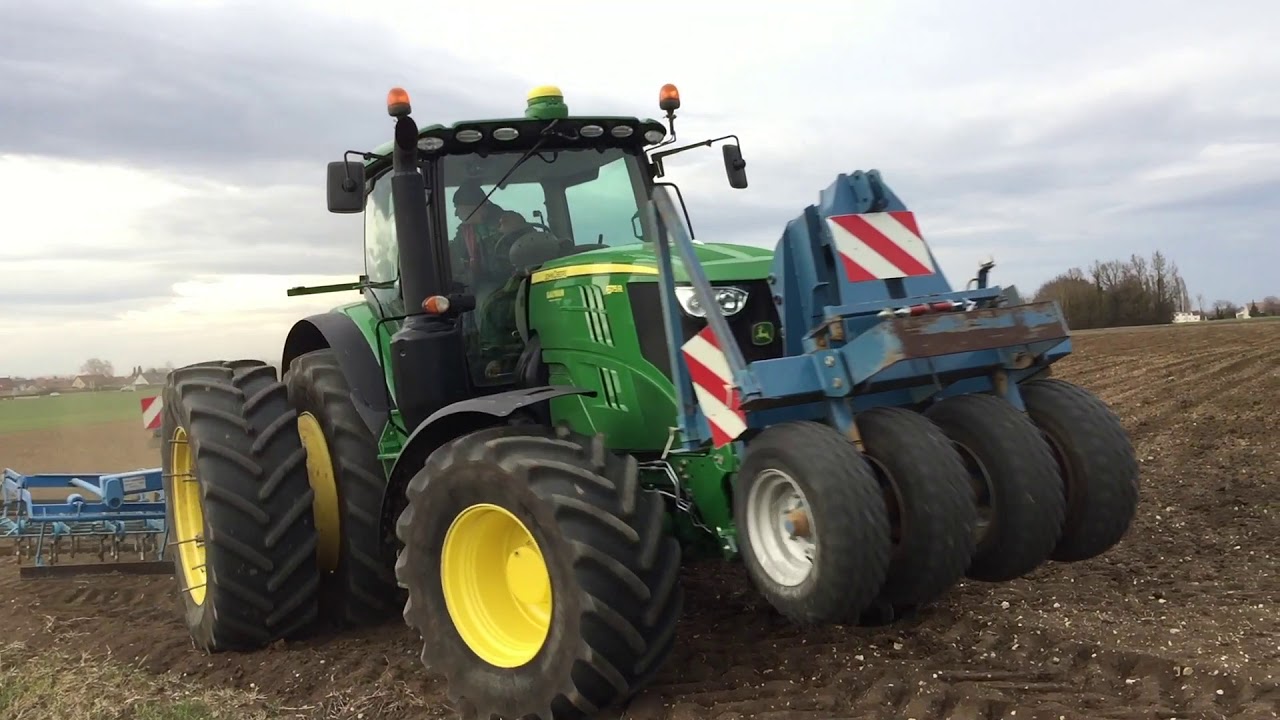 Préparation et semis d'oignons / JOHN DEERE 6175R et 6830 / LEMKEN / SCEA du Pré Dimanche