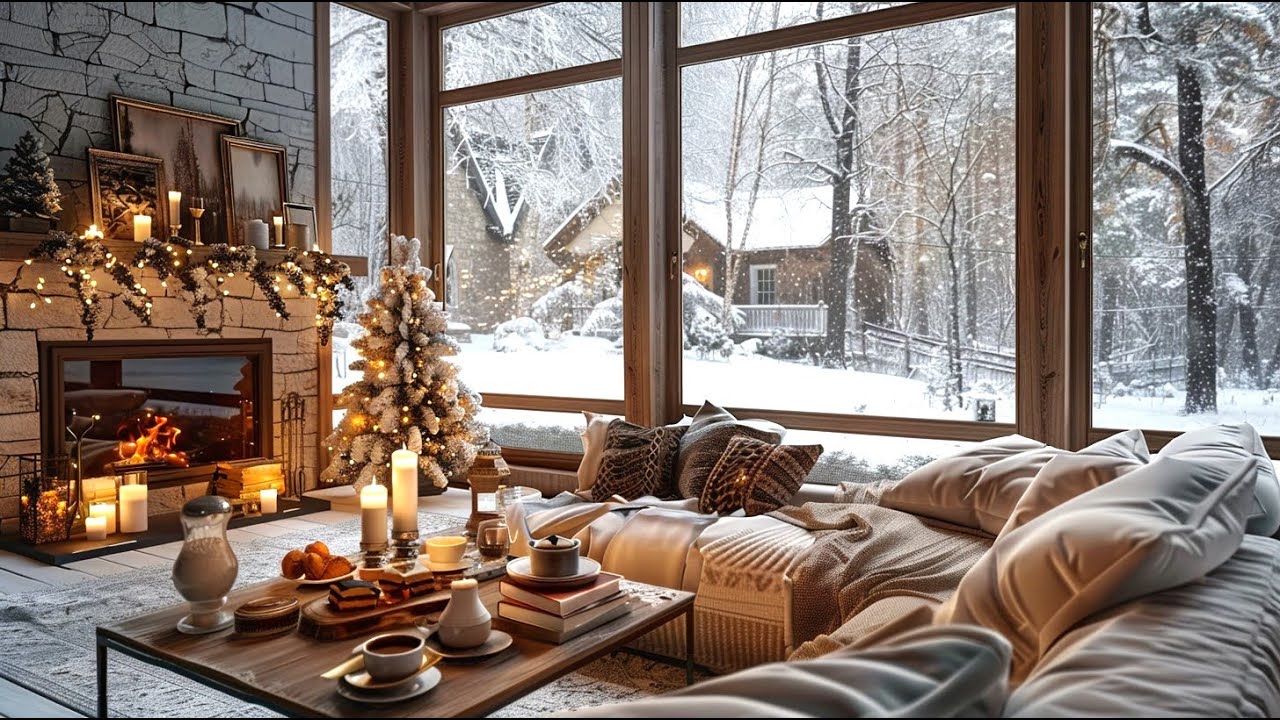 Cozy Winter Piano Jazz ☕ Peaceful Coffee Shop Ambience | Relax, Focus & Work