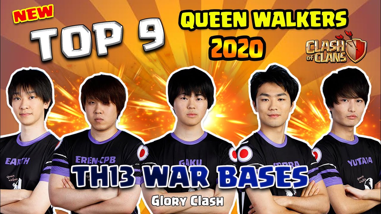 *Wow* Top 9 Queen Walkers Th13 War Bases 2020 /Anti 2-3 Star/13本防三陣/Clash of clans 部落衝突 #509