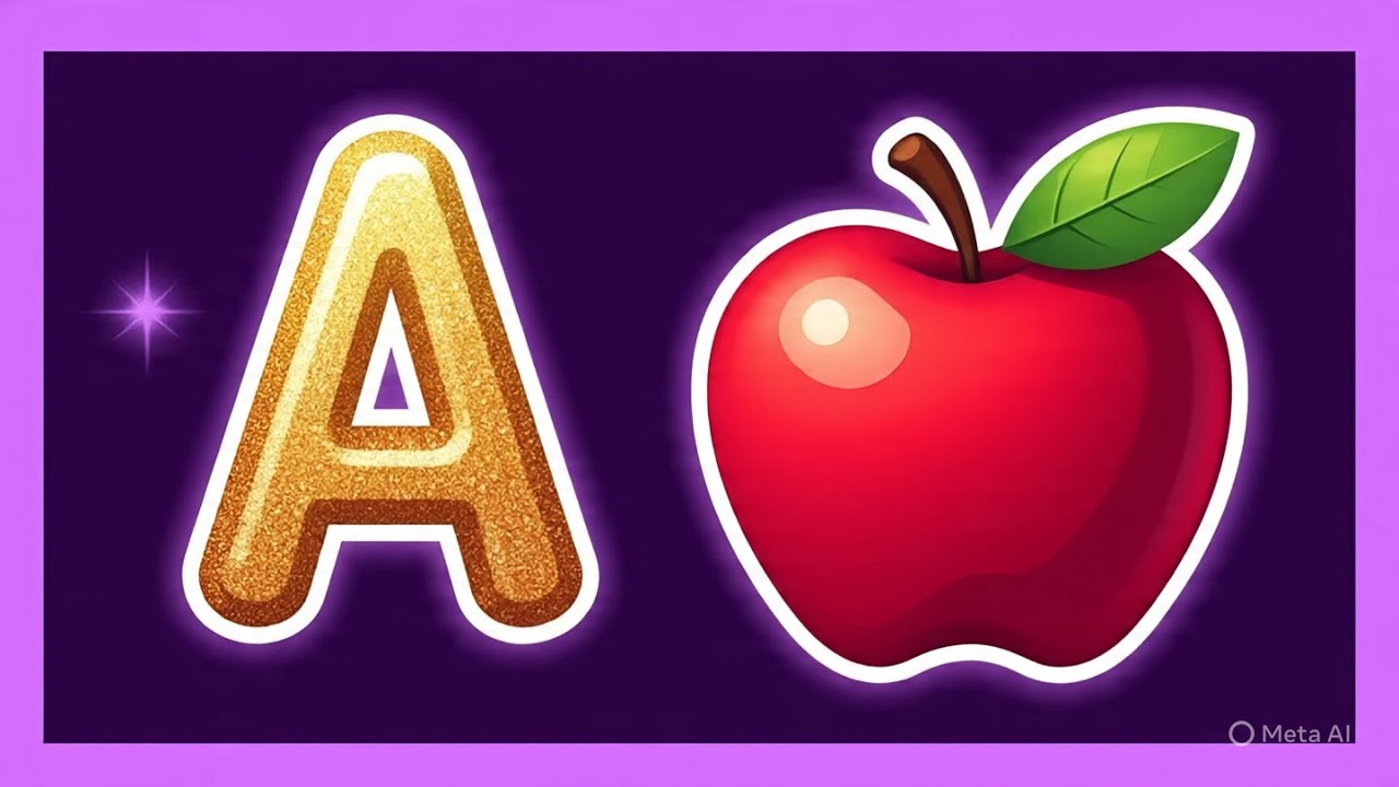 Песенка про алфавит от А до Я для детей – рифмованные стишки ABC, буква А — Apple, фонетика для м...