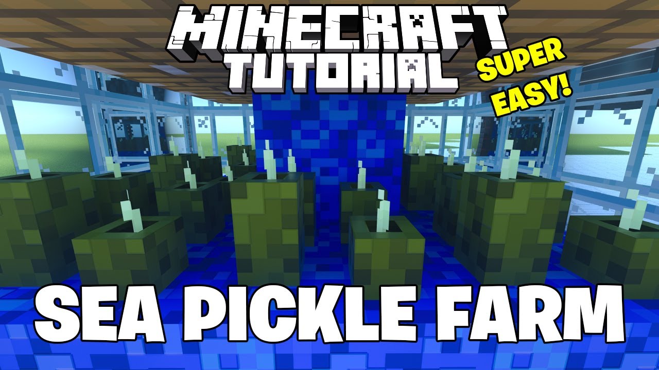 Simple Sea Pickle Farm Tutorial Minecraft Bedrock