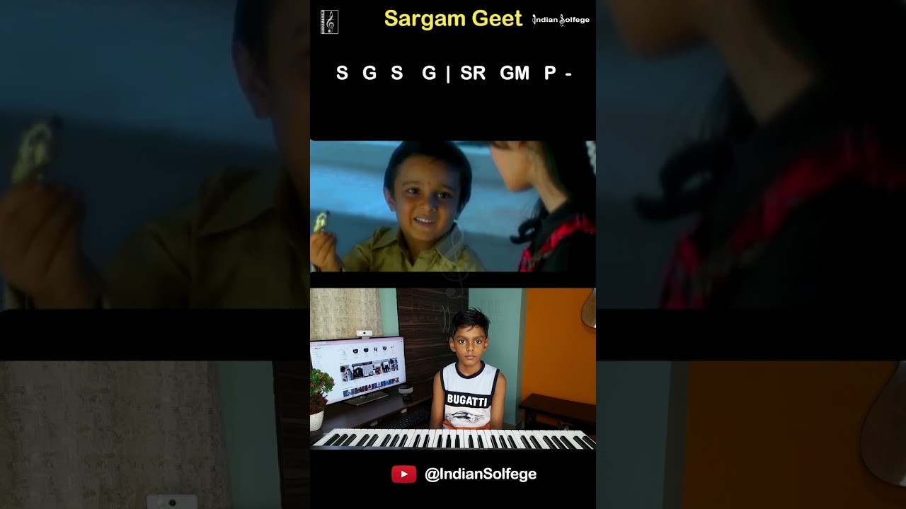 Sa Ga Sa Ga  Sa Ga MaGa ReSa -Sargam Geet | Arnav Plays in C# Scale   tempo 180 | Indian Solfege