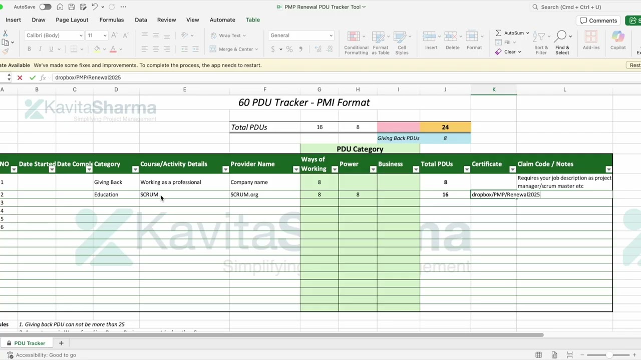 Jak zdobyć 9 BEZPŁATNYCH PDU w 2 minuty | Narzędzie do śledzenia odnowień PMP&reg; autorstwa Kavity S...