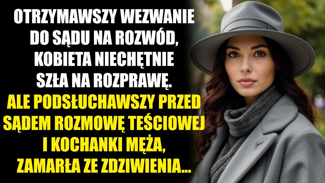 Kobieta niechętnie szła do sądu na rozwód. Ale podsłuchawszy rozmowę teściowej i kochanki męża...