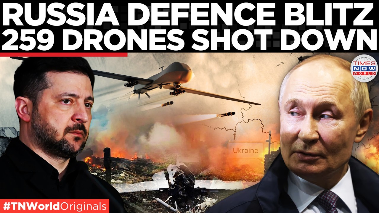 AIR DEFENCE FURY: 259 Ukrainian Drones Destroyed In Russian Air Defence Blitz | Times Now World