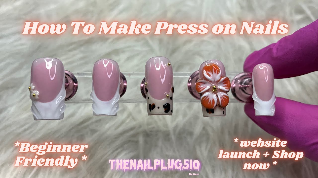 HOW TO MAKE PRESS ON NAILS 💕| Beginner friendly | Website launch 💗| Watch me work |Thenailplug510