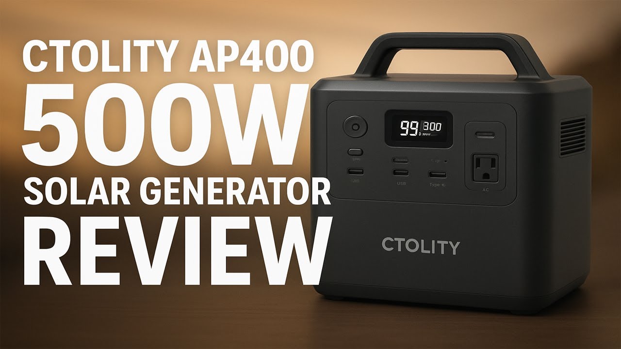 CTOLITY AP400 500W Solar Generator Review | Portable Power Station for Home & Camping