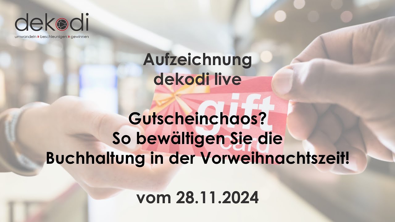 Gutscheinchaos? So bewältigen Sie die Buchhaltung in der Vorweihnachtszeit!