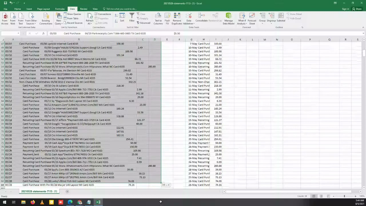 Converting Pdf to CSV and uploading manually to QBO