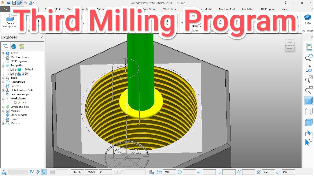 Third Milling Program in power mill