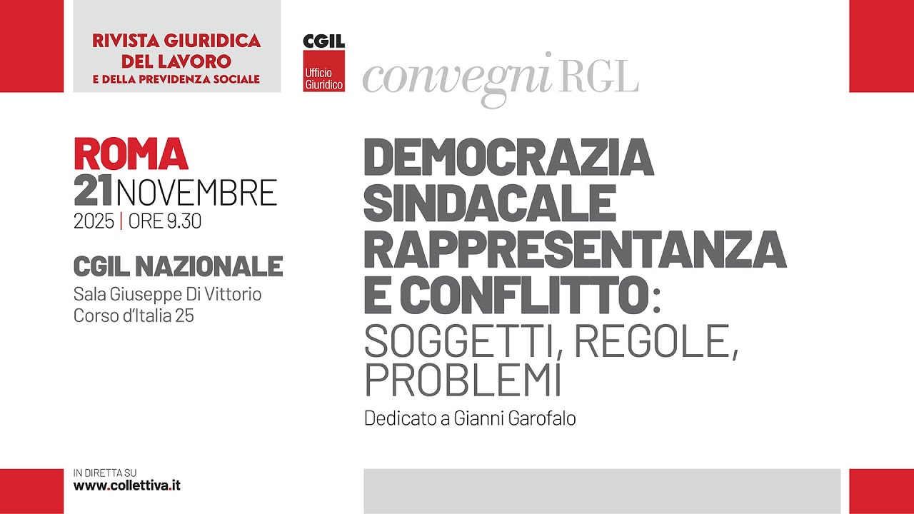 Democrazia sindacale, rappresentanza e conflitto | POMERIGGIO