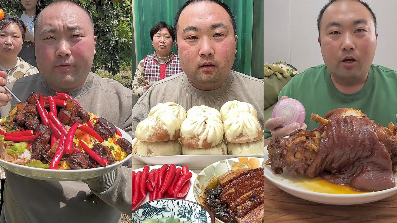 Mukbang # Part 199 Eat Sea Conch pig brain 🧠 belly pork bone head pig #meat #delicious #pork #beef 