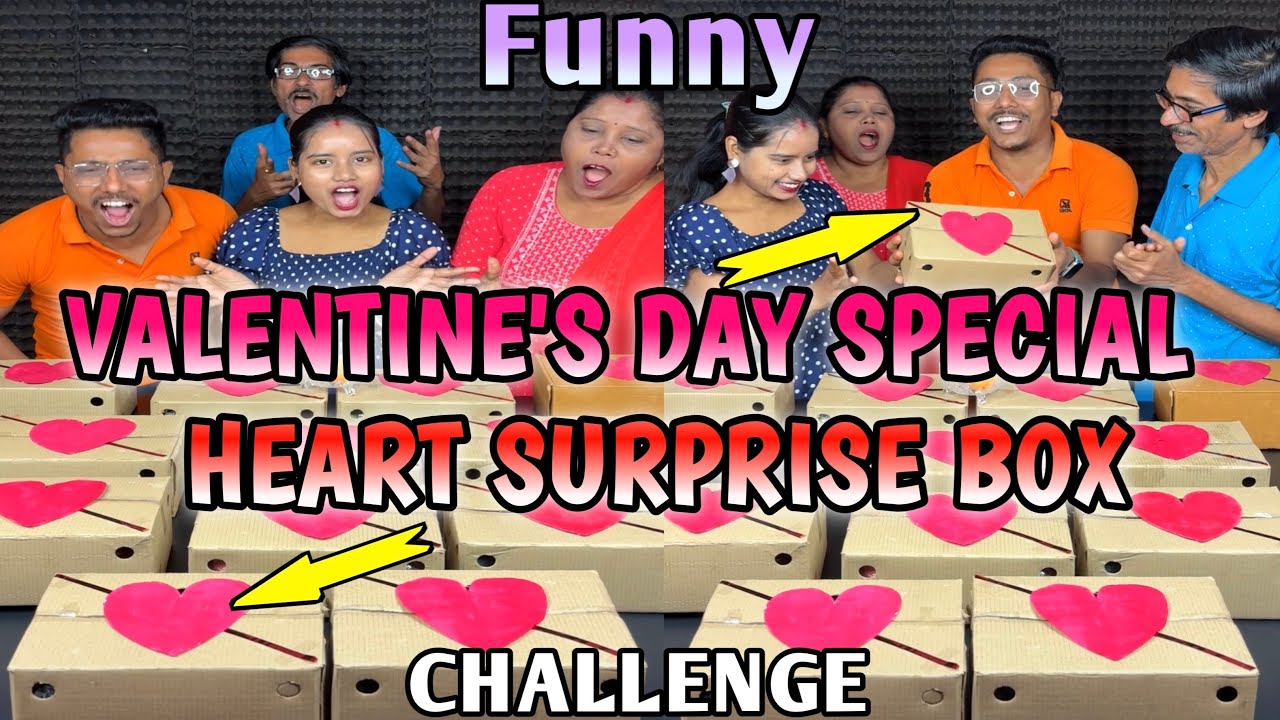 Lovebale Valentines Day Special Heart Surprise Box Funny Challenge With Family