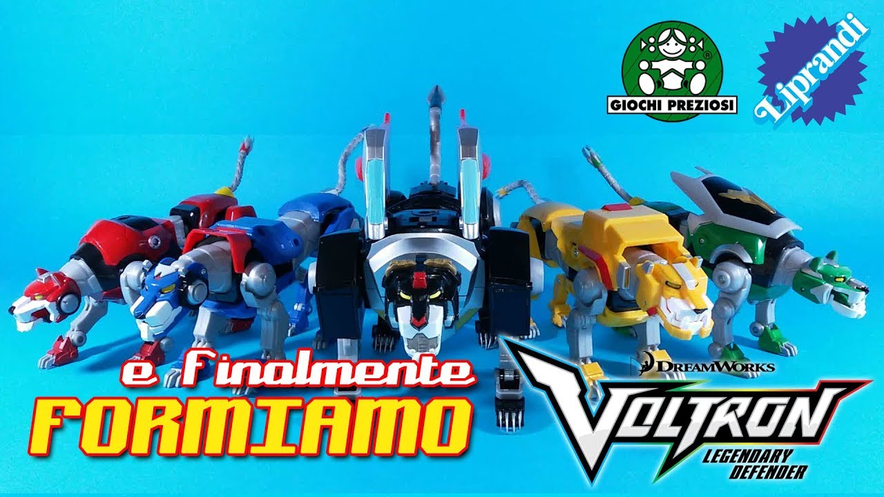 GIOCHI PREZIOSI - VOLTRON LEGENDARY DEFENDER LEONE NERO E VOLTRON COMPLETO - TOY SCOUT 2017