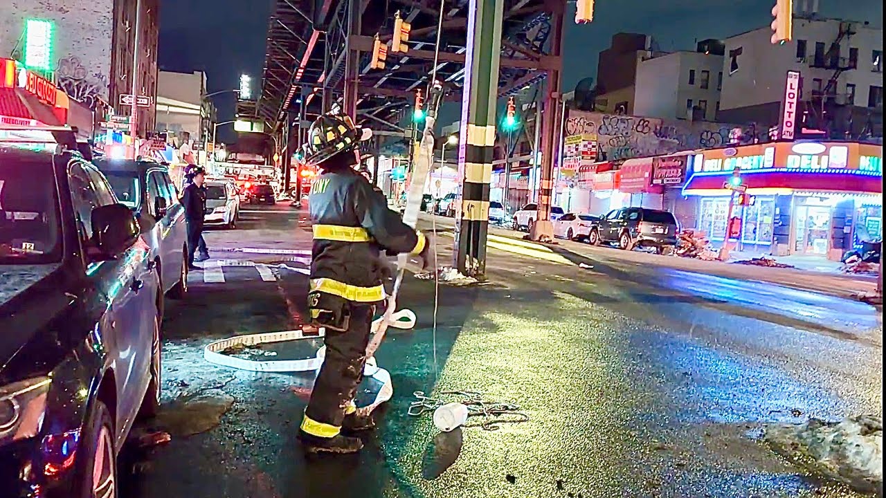 FDNY BOX 7369 ~ FDNY BATTLING SUBWAY TRACK FIRE ON #6 LINE ON WESTCHESTER AVENUE IN THE BRONX, NYC.