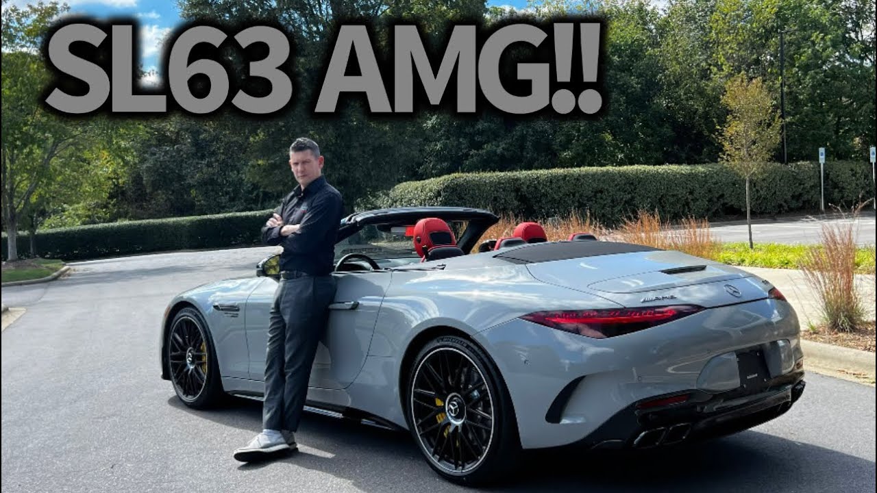 The New 2022 Mercedes SL63 AMG Roadster!  Walk Around, Engine Sound, And Acceleration!