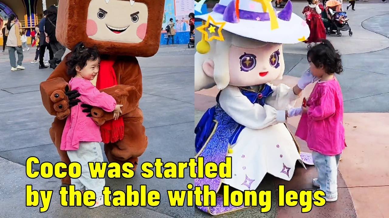Coco was startled by the table with long legs!【Parent-child Adventure CoCo】