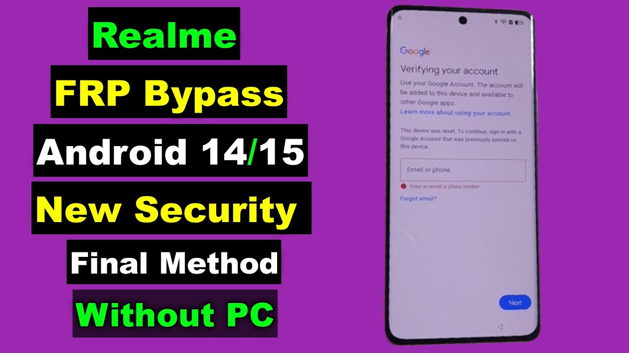 Realme FRP Bypass Android 15/14 Without PC | All Realme FRP Google Account Unlock Android 14/15