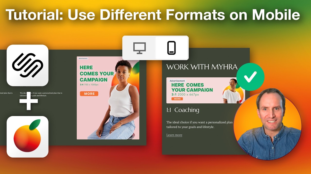 Squarespace Tutorial: Show Different Content on mobile with 