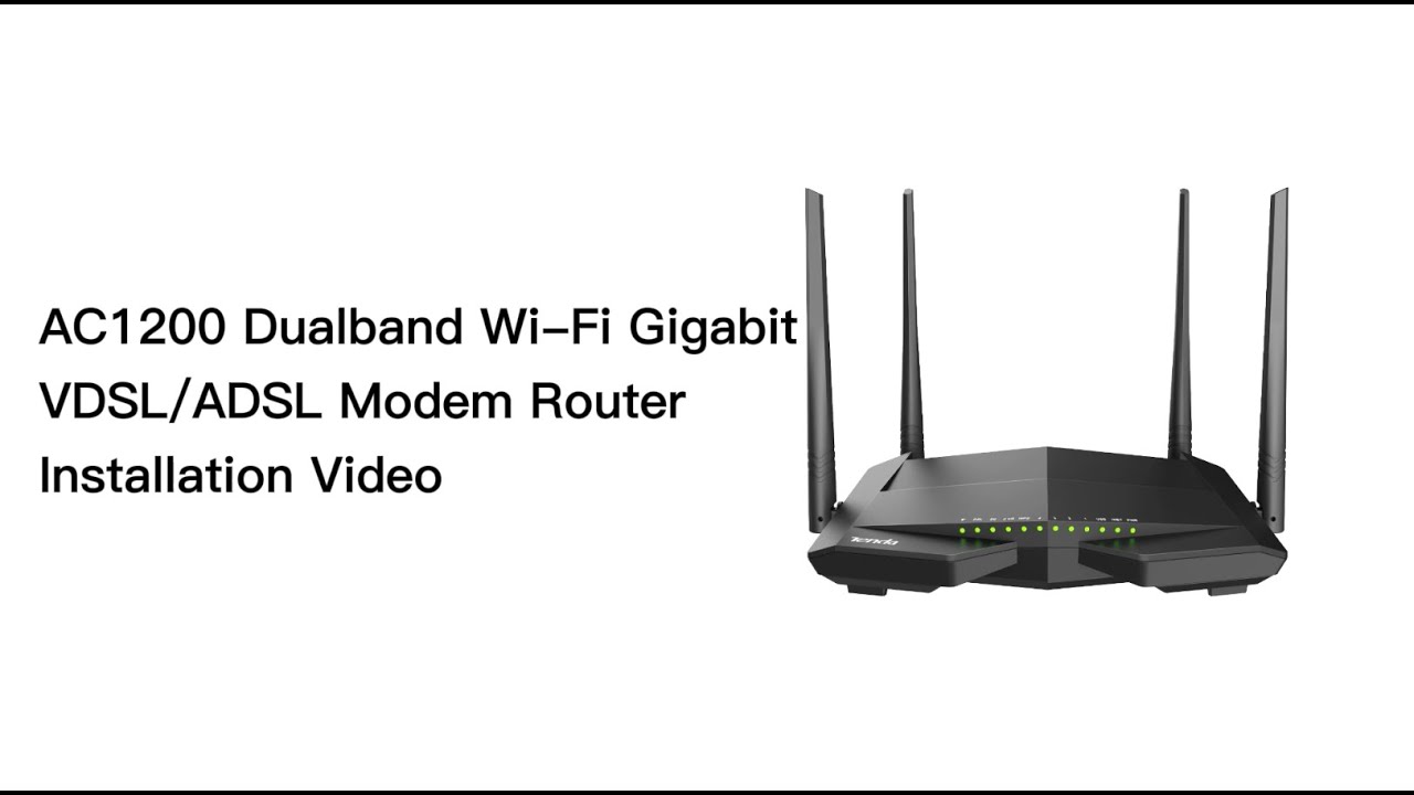 Tenda V12 AC1200 Dualband Wi-Fi Gigabit VDSL&ADSL Modem Router Installation Video