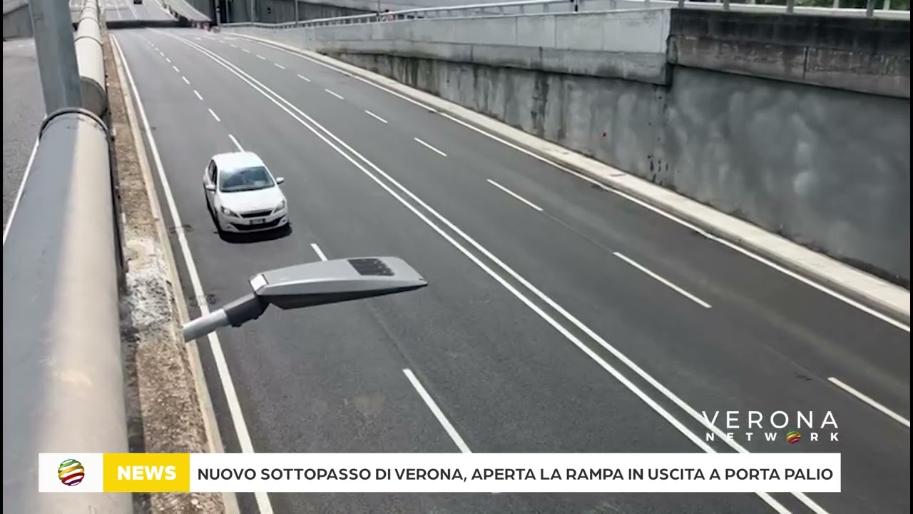 Nuovo sottopasso di Verona, aperta la rampa in uscita a Porta Palio