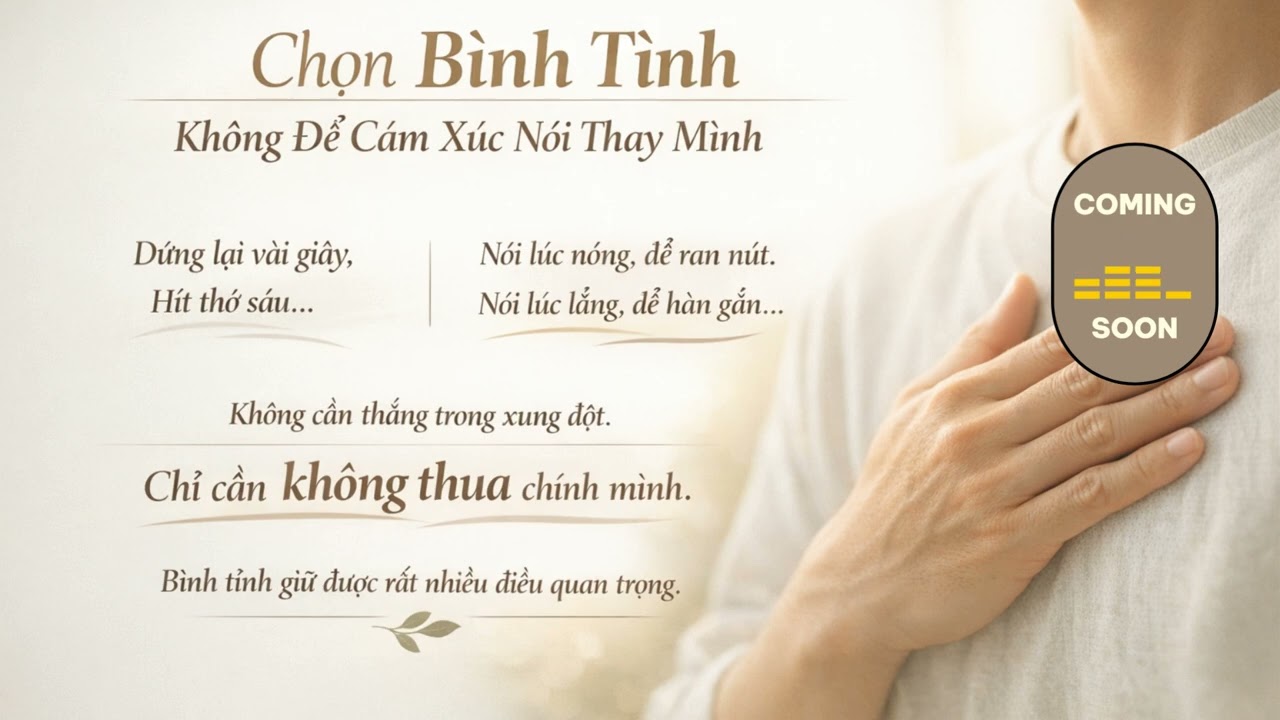 Bình tĩnh khi xung đột - Xử lý bằng trí tuệ, không cảm xúc     