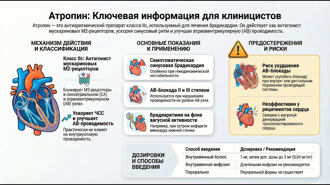 Атропин - антиаритмик IIc класса
