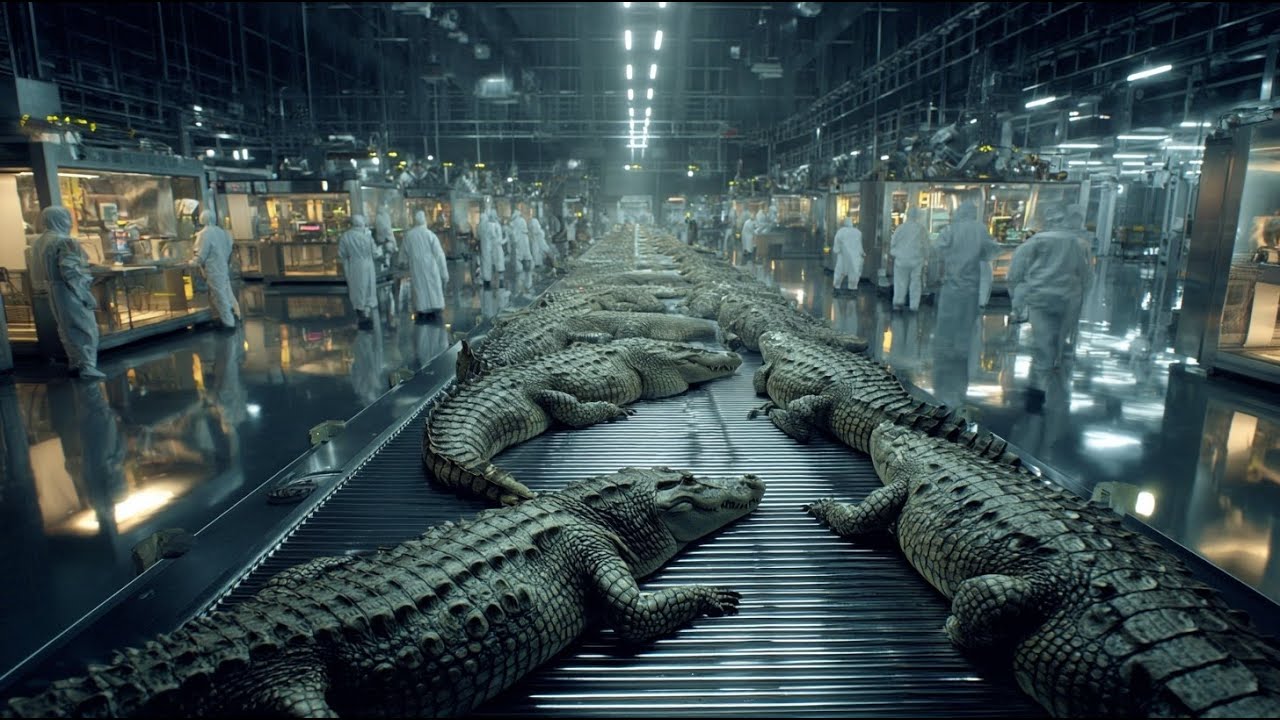 Inside the Biggest Crocodile Leather Factory - luxury item (full process)