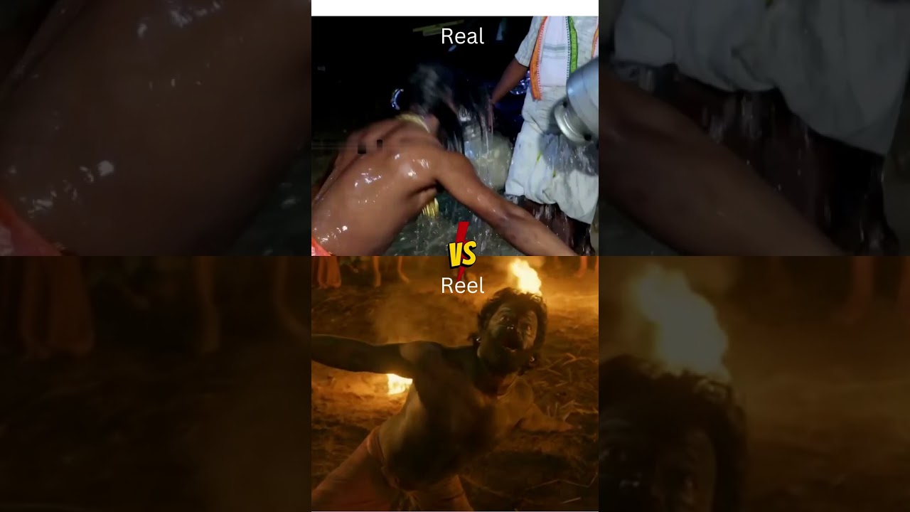 Kantara:Panjurli Daiva Kola Seve real VS Reel comparision|Kantara|Rishab Shetty