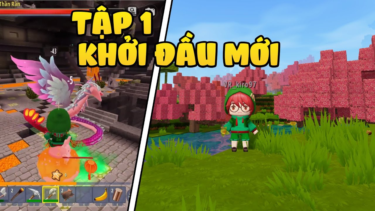Sinh tồn mùa hè tập 1: Mình sẽ sinh tồn cho đến khi cập nhật bản mới Mini World