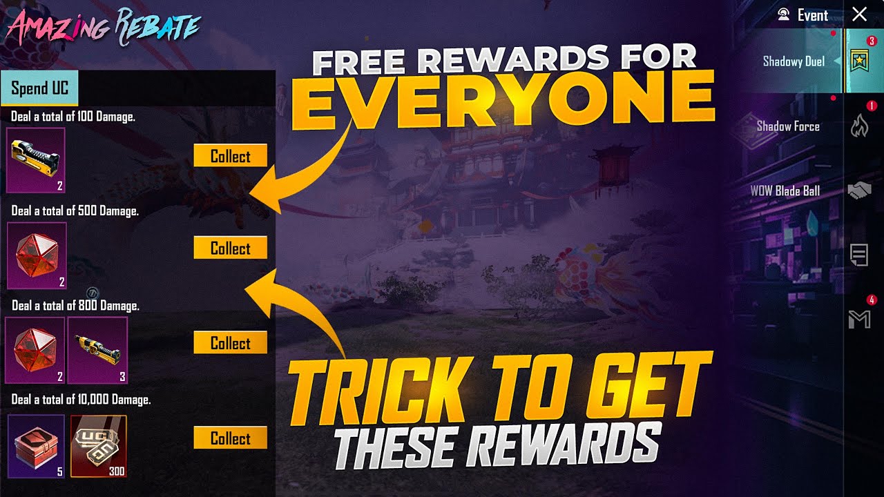 Trick To Get Free Materials | Free Mythic Forget Crystals | Amazing Rebate Event |PUBGM