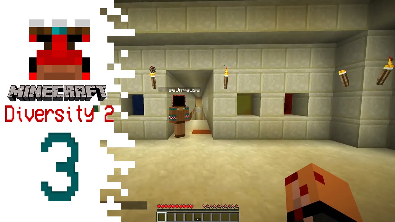 Minecraft Diversity 2 with Pause - EP03 - Evil Pharoah Steve!