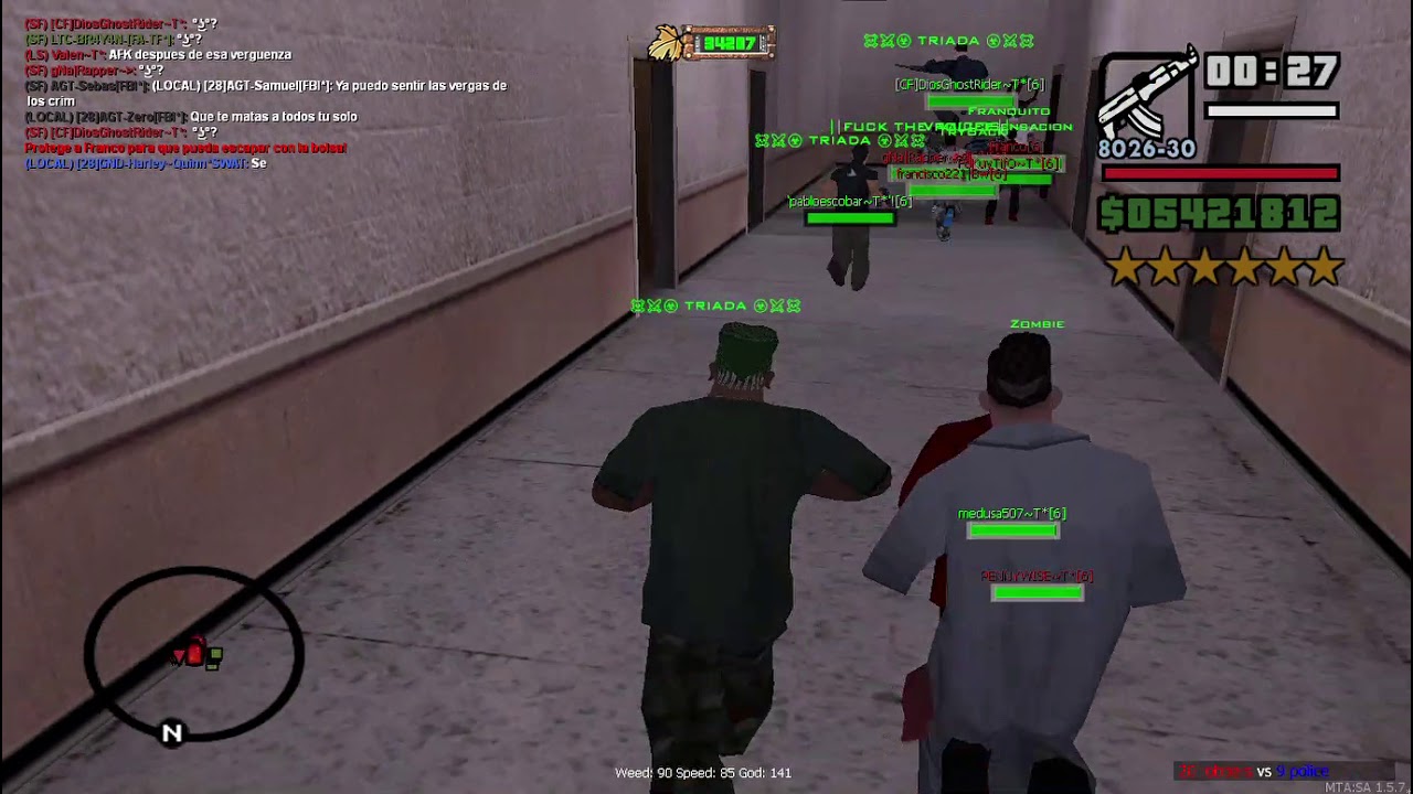 manqueando en MTA Comunidad Fenix 20 Crim vs 10 Cops