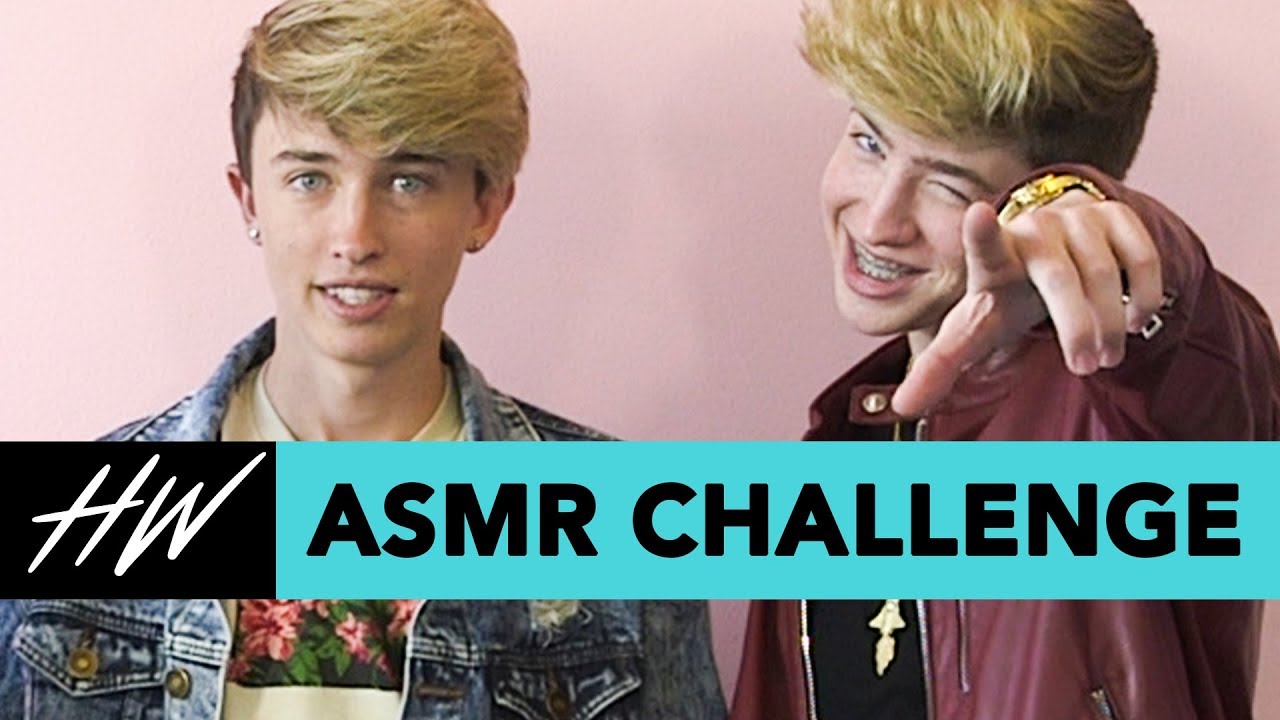 Cash & Maverick Baker Do The ASMR Challenge! | Hollywire