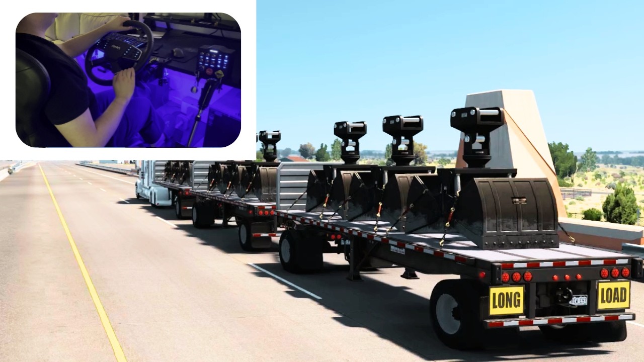 Challenging Driving With A Triple Load - ATS2 - Gameplay With Full Size Steering Wheel