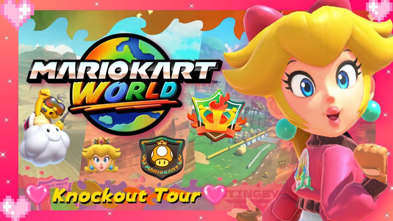 💗 Mario Kart World (Knockout Tour) 150cc Golden Rally - Peach Gameplay 💗