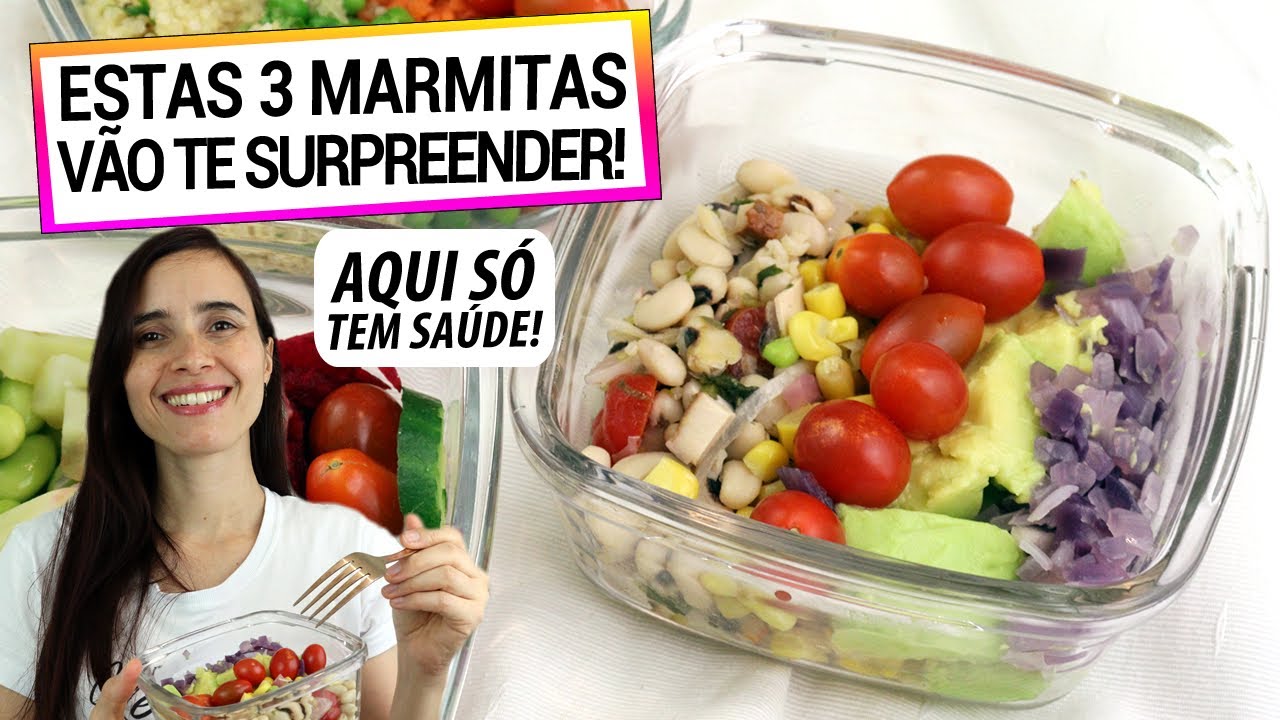 3 MARMITAS VEGANAS MAIS SAUDÁVEIS! ANTI-INFLAMATÓRIAS, PRÁTICAS, NÃO PRECISA ESQUENTAR!