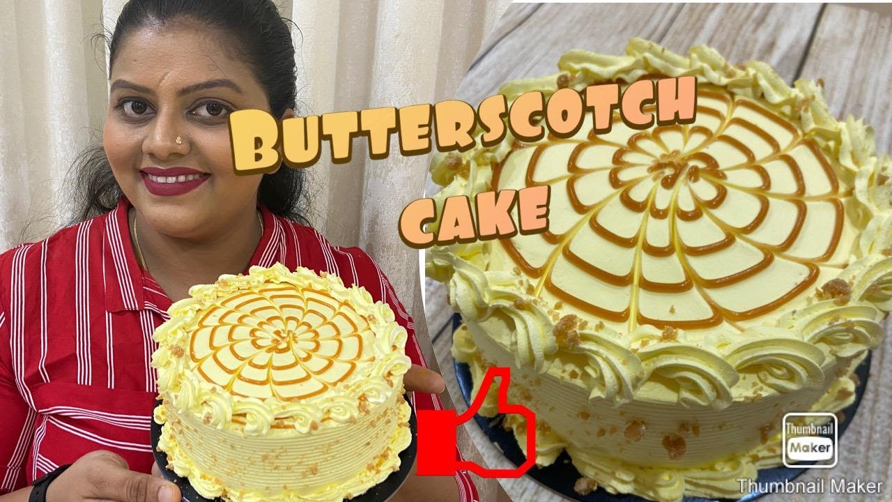 BUTTERSCOTCH CAKE with home made sauce| cake recipe|